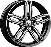 Vector B256 6.5x16 5*114.3 ET40 DIA66.1 Черный с алмазной проточкой